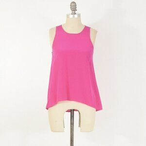 Askari Neon Pink Tie-Back Silk Tank